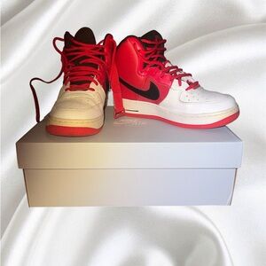 Boys Nike Air Force 1 Red and White